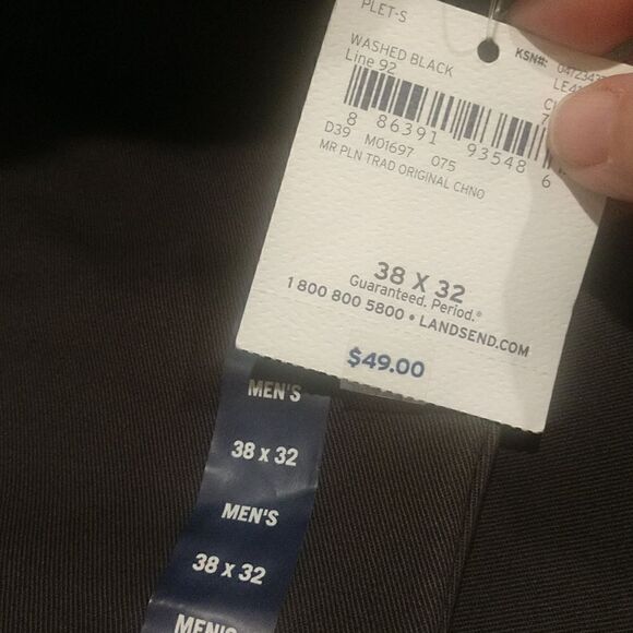 Land's End Chino Size 38 x32 Charcoal Grey - Picture 2 of 6